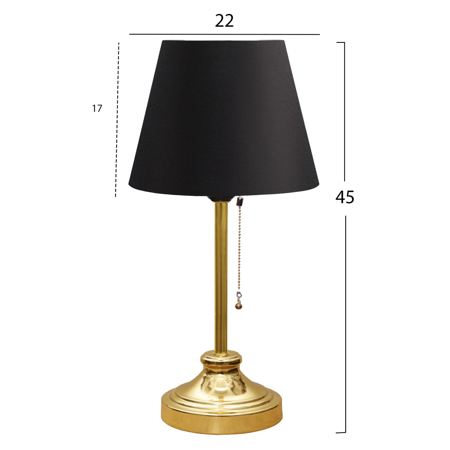 Настолна лампа 7592 черен-златист цвят