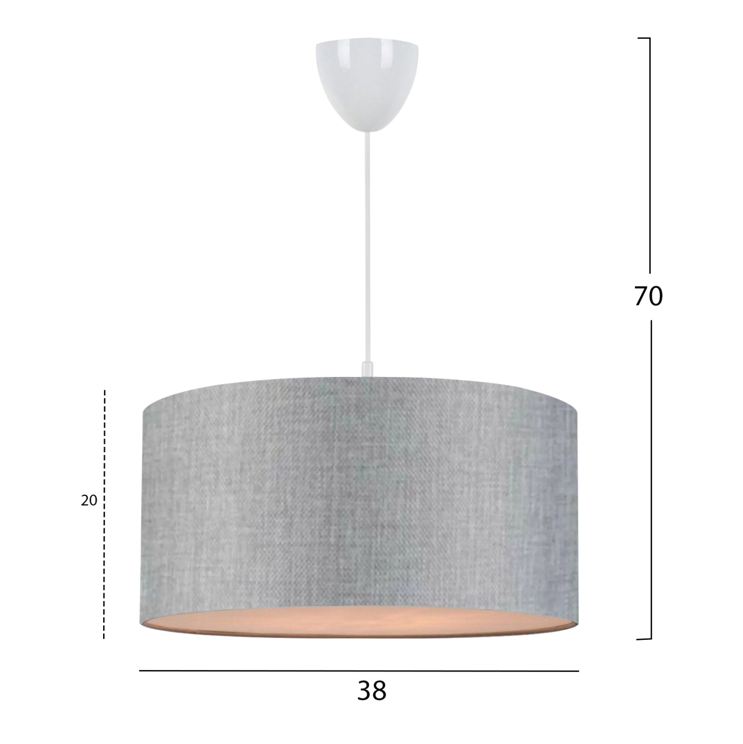 Таванна лампа 7620 сив цвят