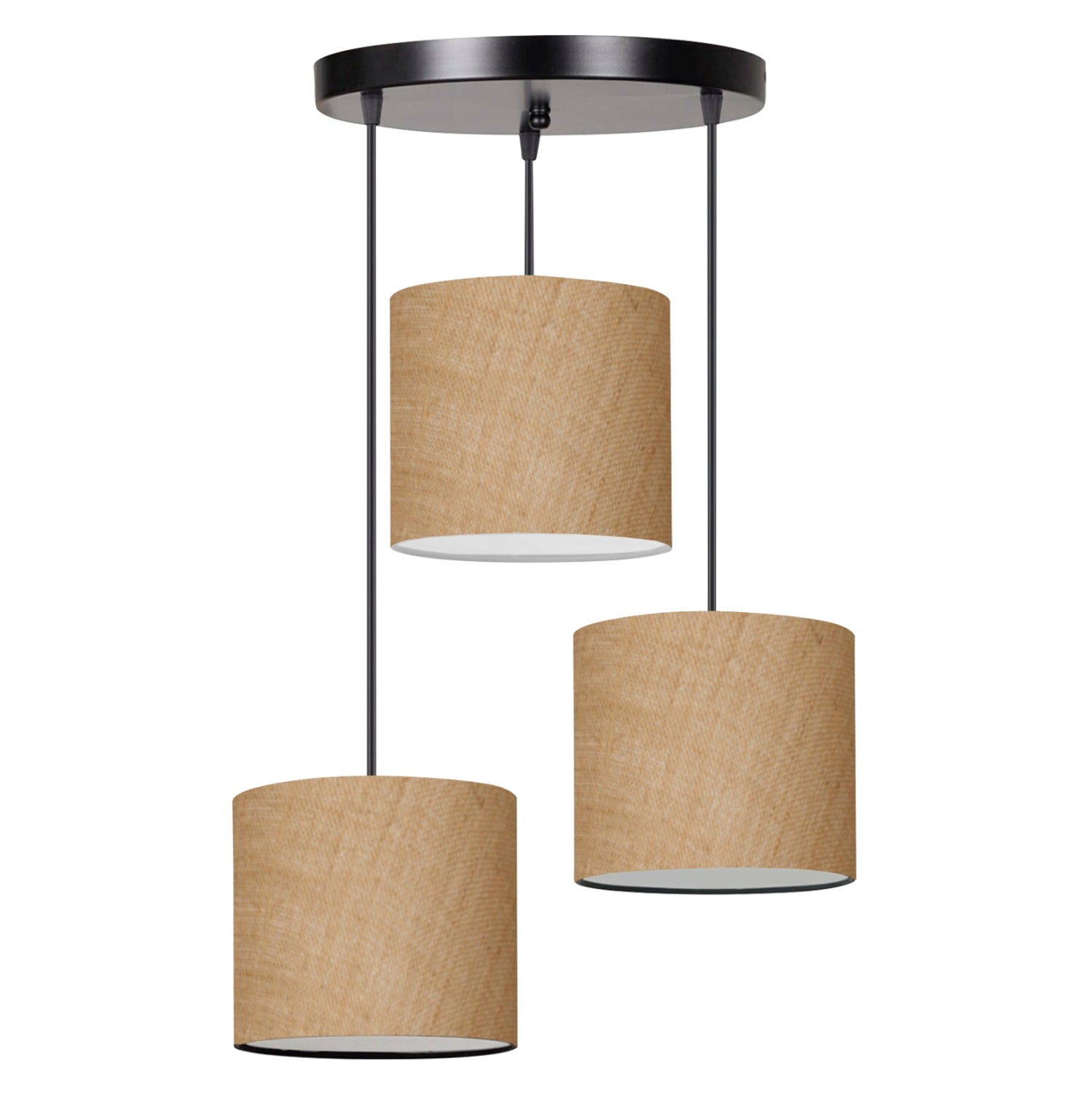 Таванна лампа 7622 бежов-черен цвят