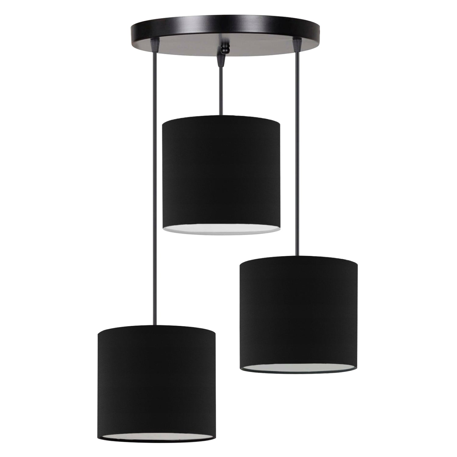 Черна таванна лампа