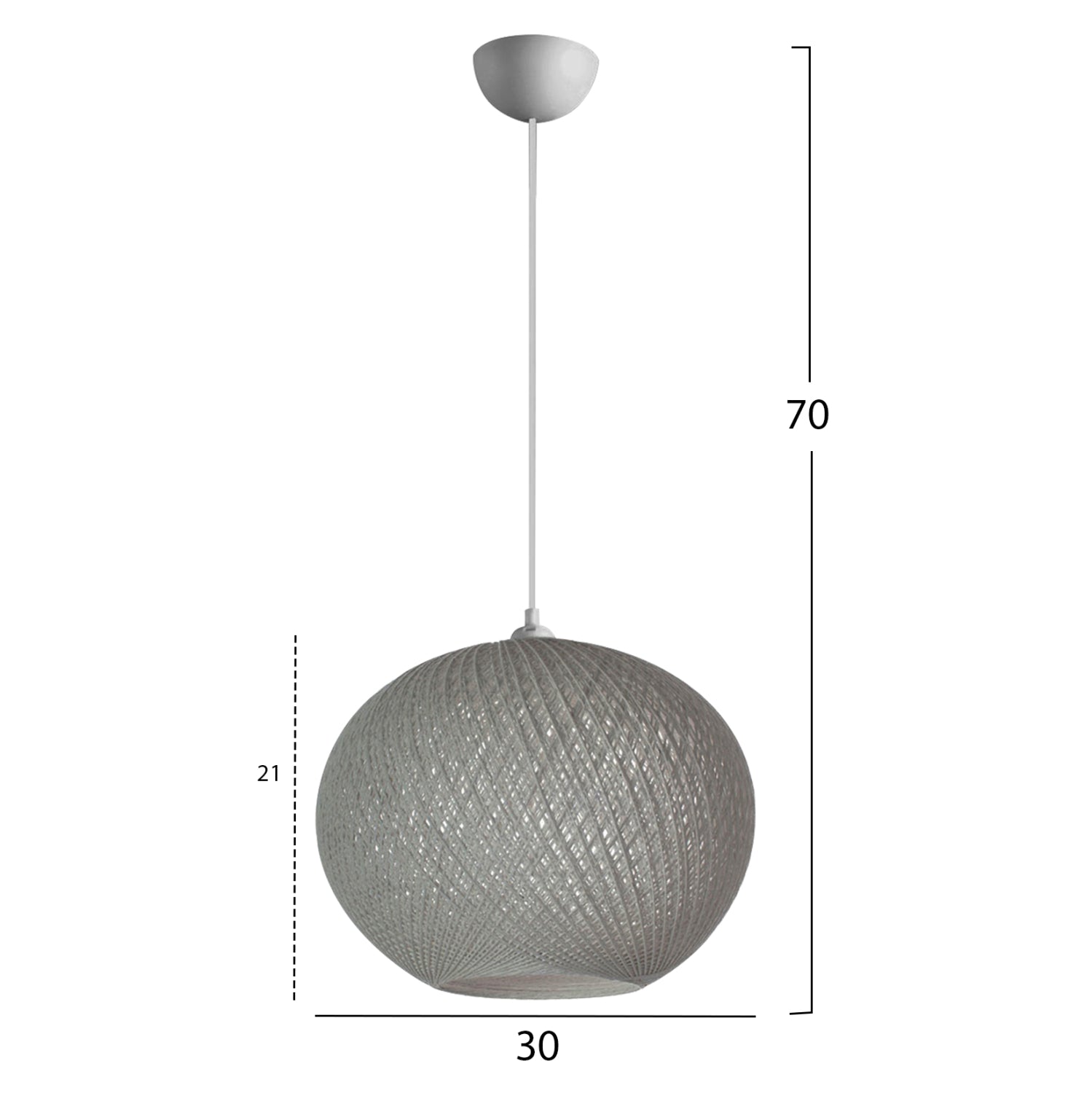 Вътрешен таван светло сив φ30χ70см