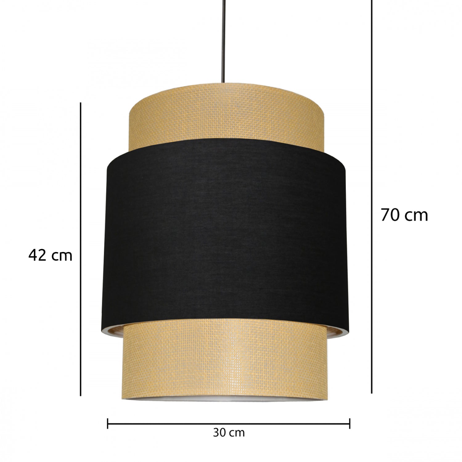 Таванна лампа 7627 бежов-черен цвят