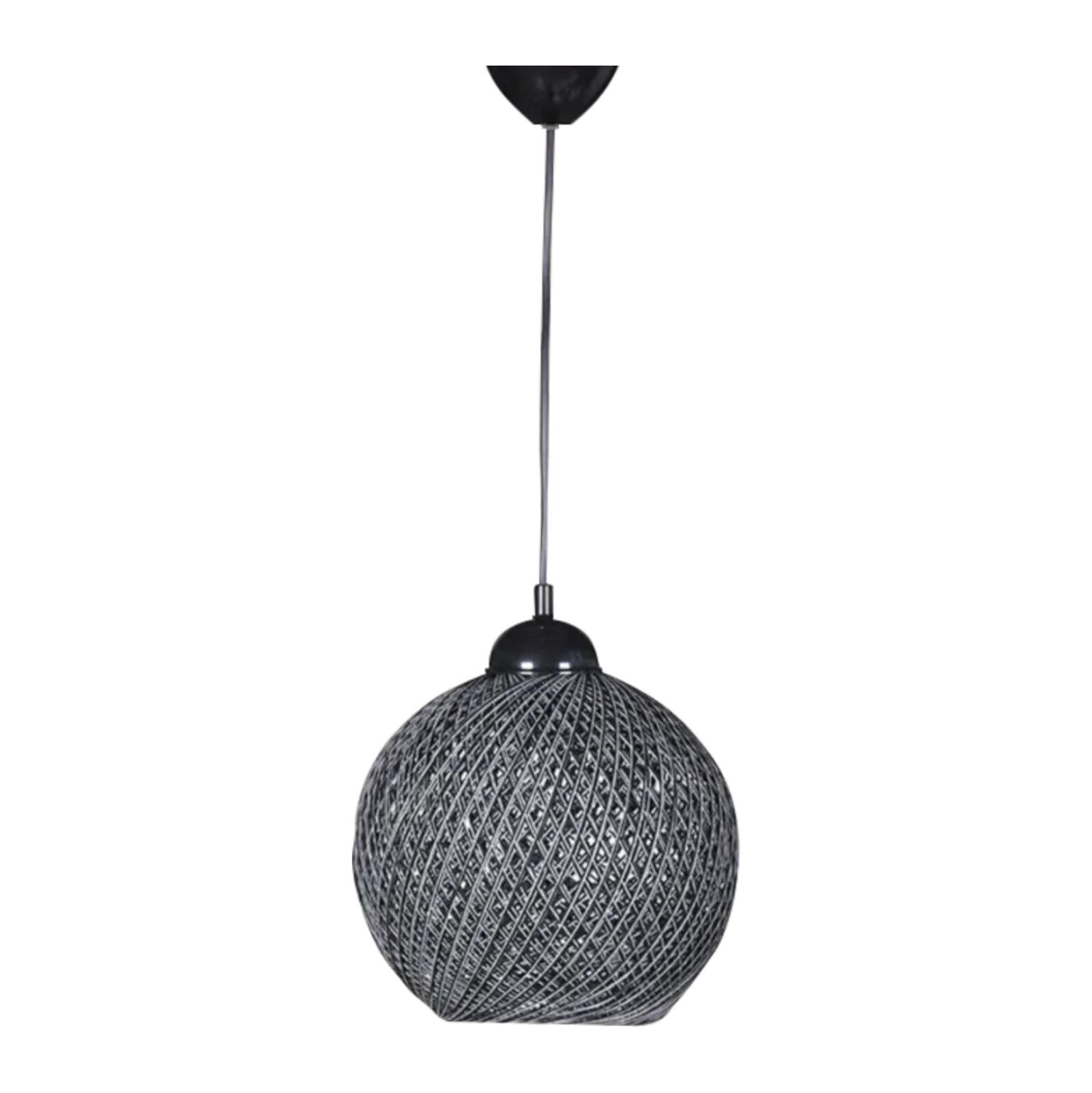 Таванна лампа 7645 сив-черен цвят 22x18x20 см