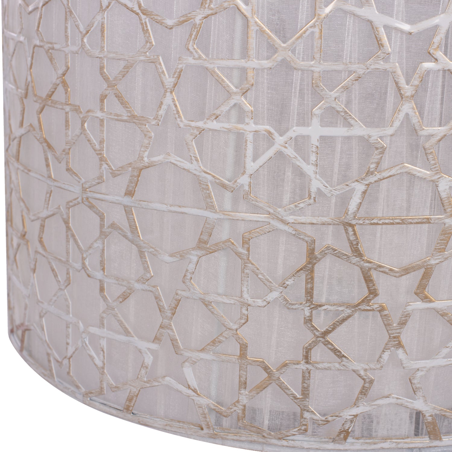 Таванна лампа 7647 цвят бял-златист Φ40x90см