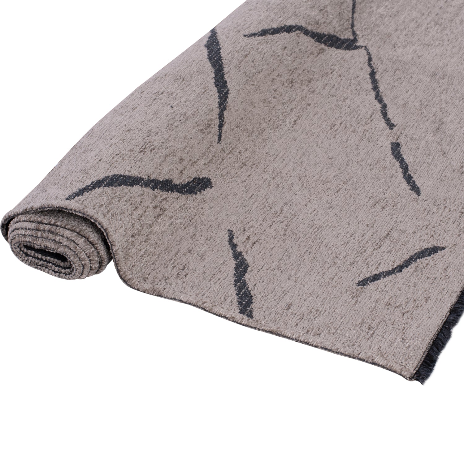 Килим 160х230 -цвят сив-черен