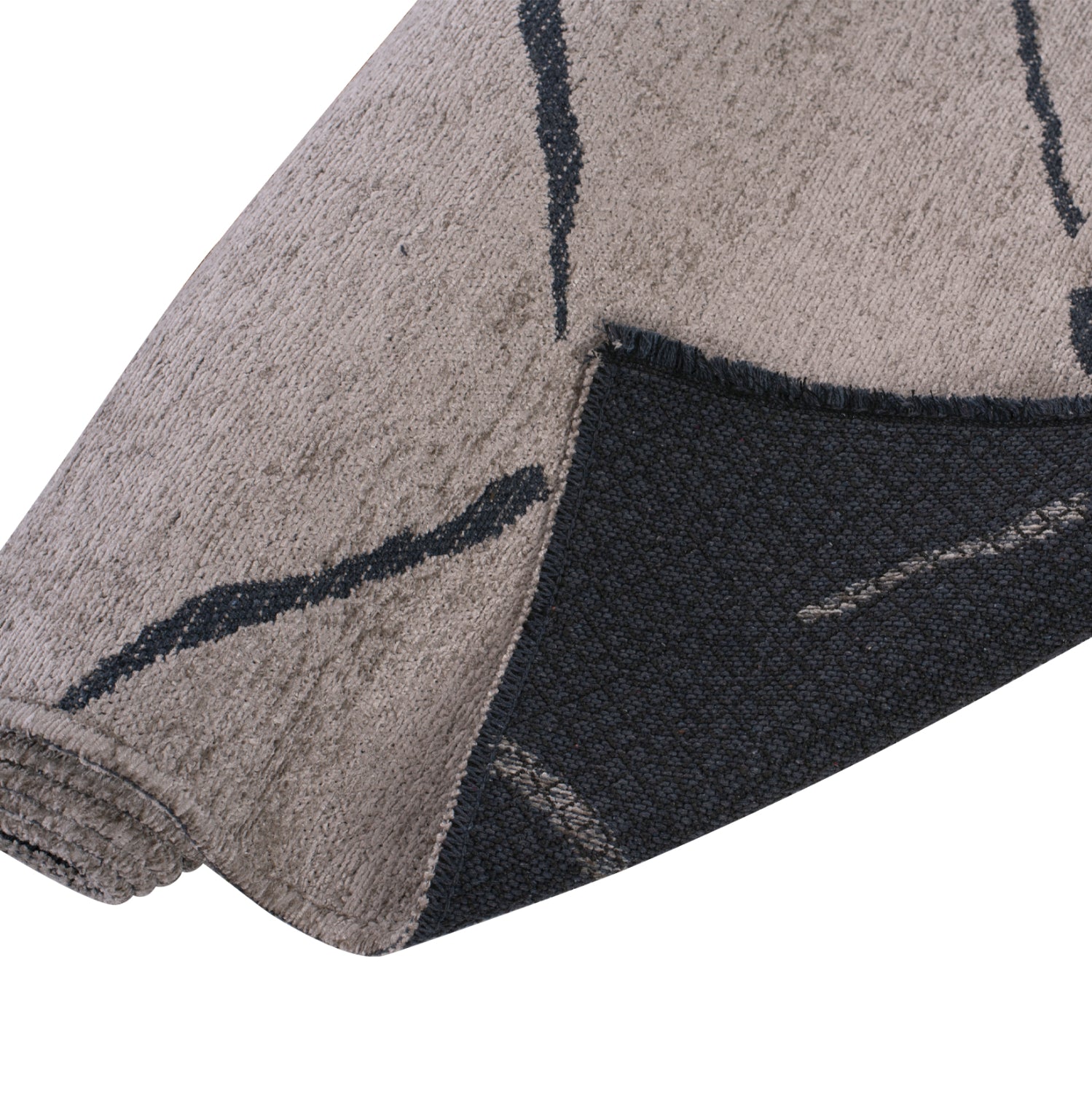 Килим 160х230 -цвят сив-черен