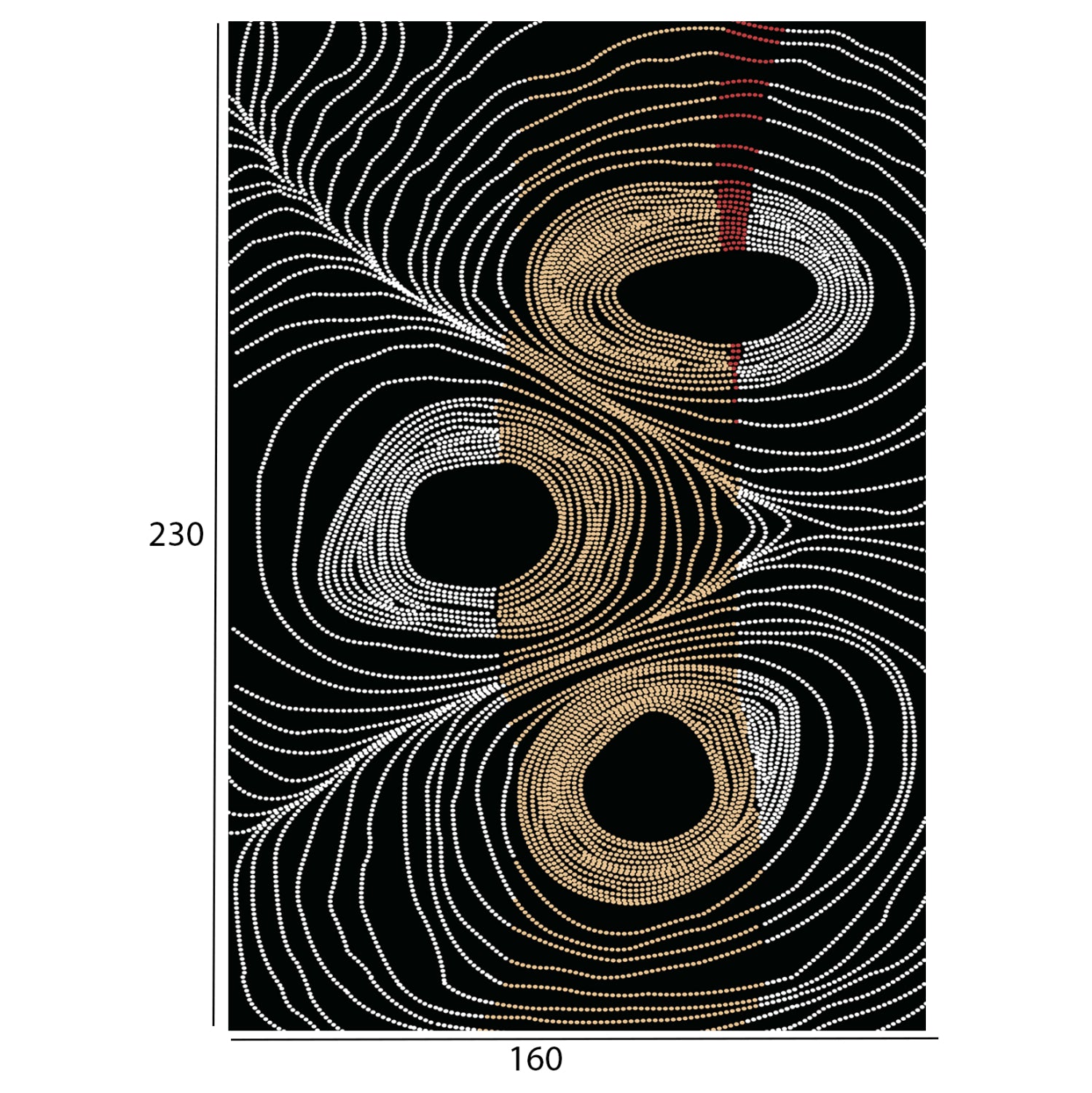 Килим 160х230 -черно-сив цвят