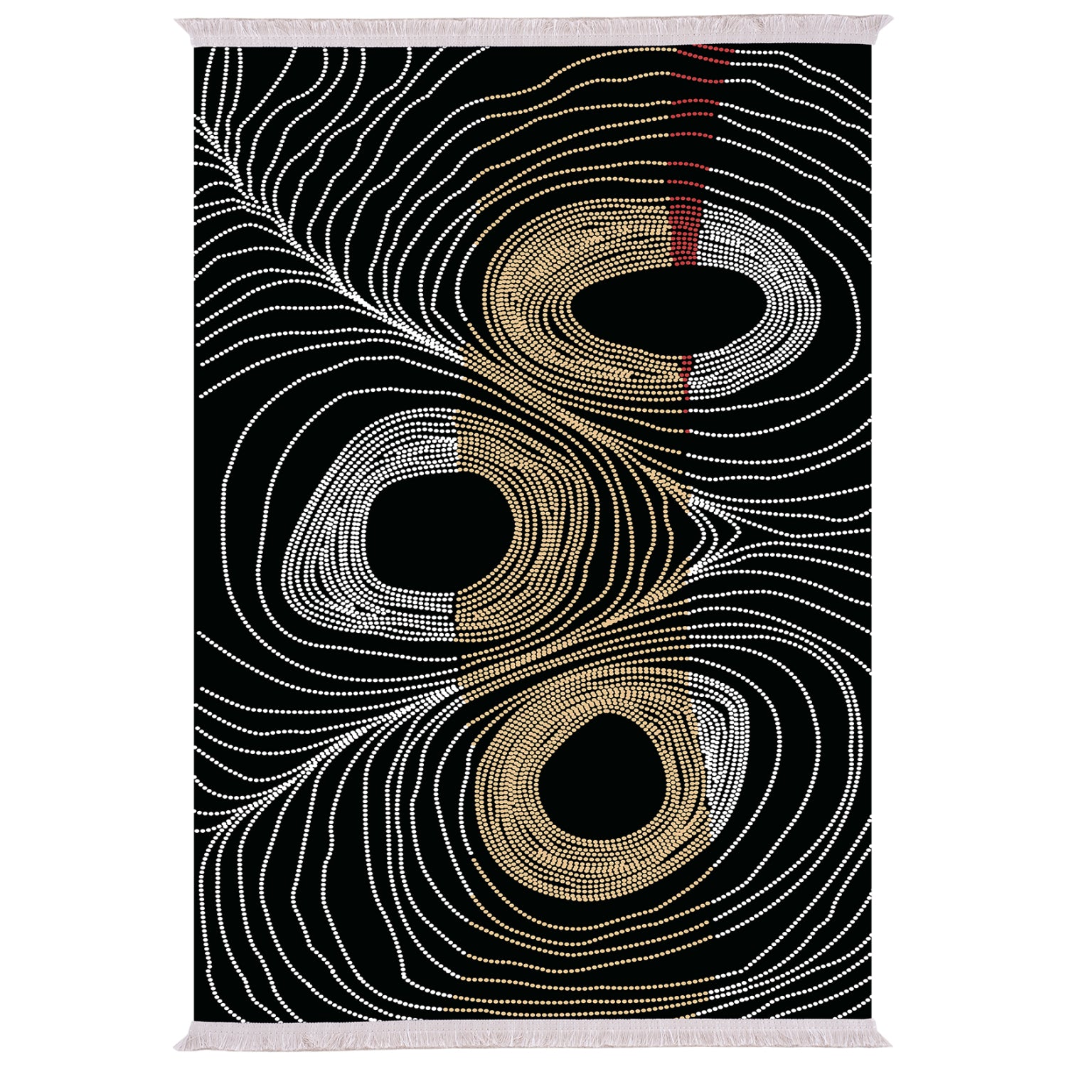 Килим за хол с матирано покритие josiane черно - златисто - сиво 80x150 см