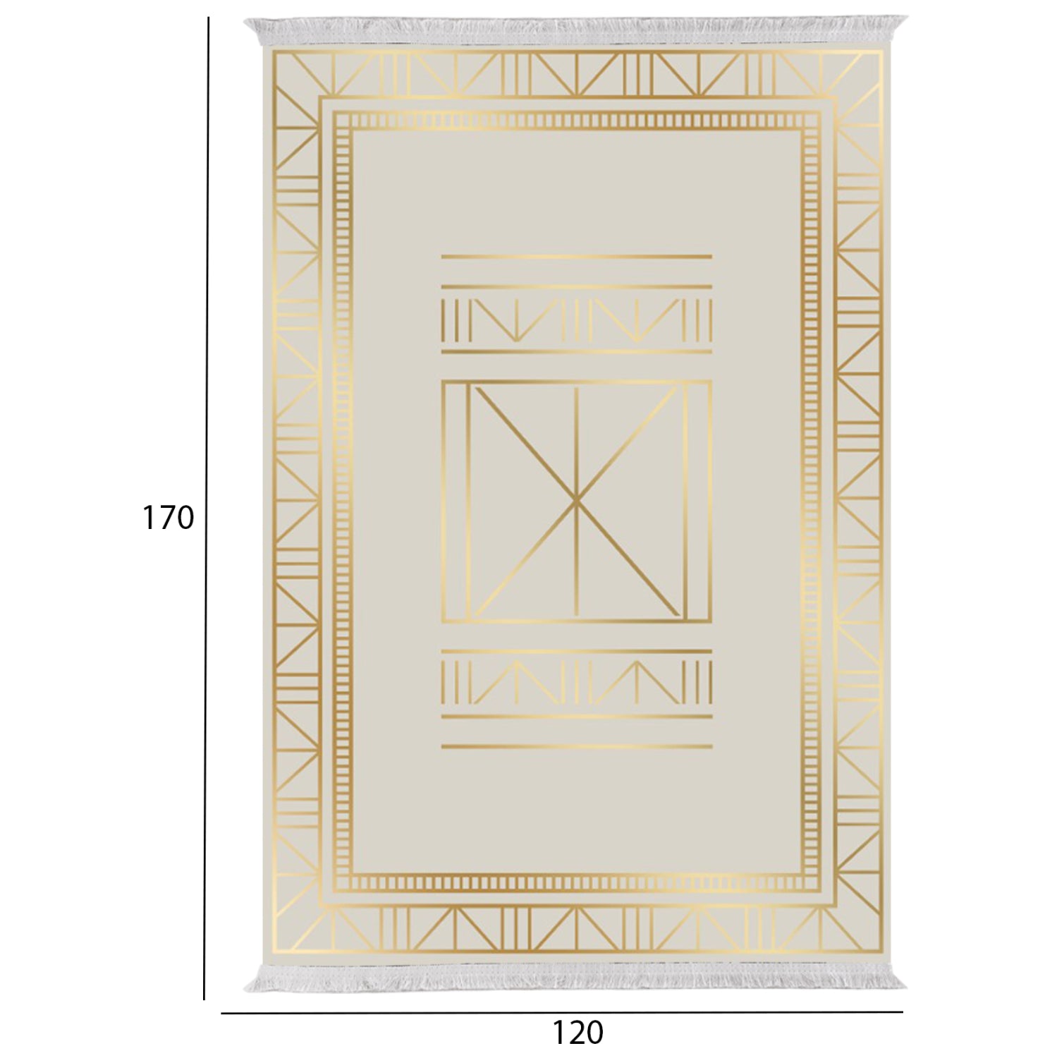Килим 120х170 -цвят бежов-златист