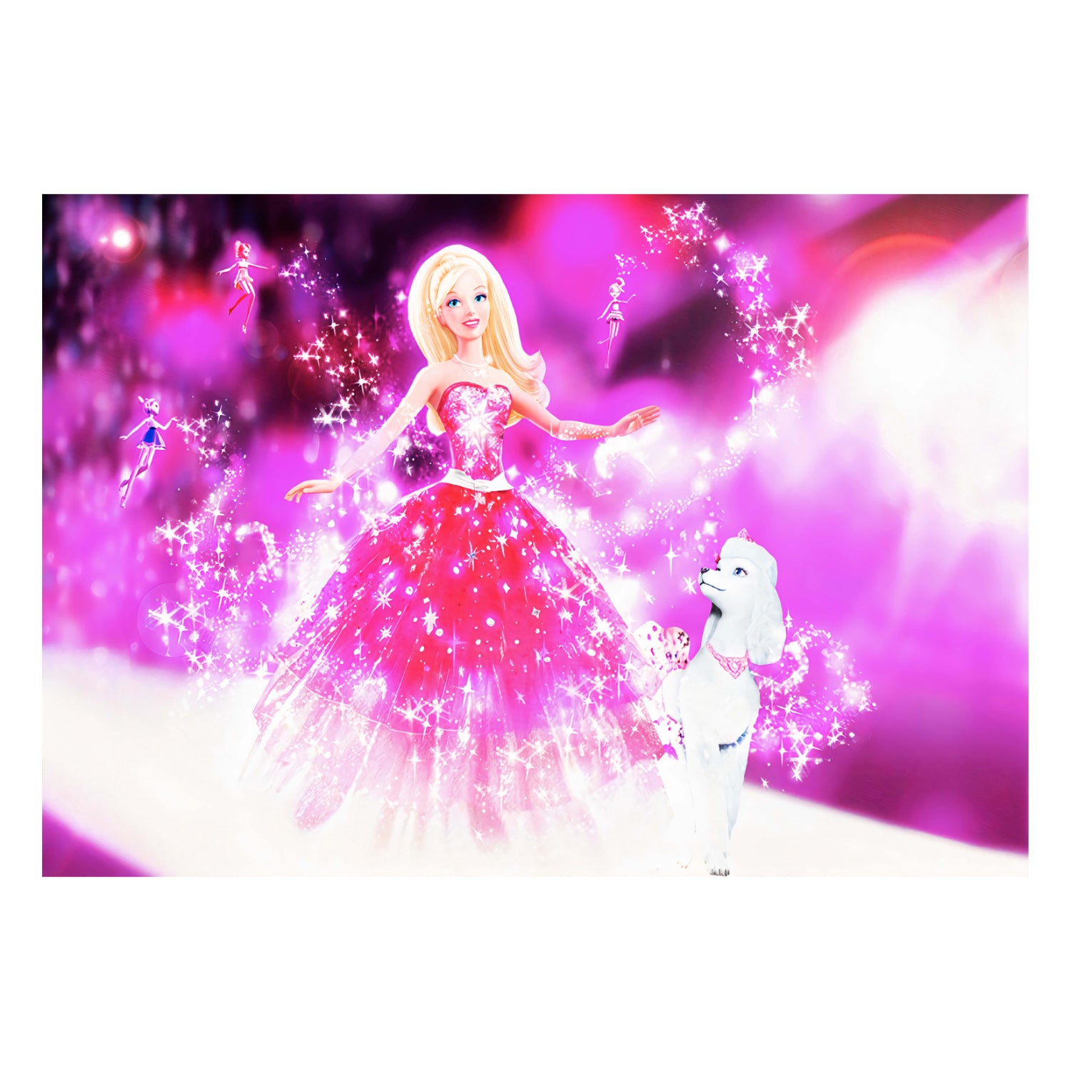 Детски килим Барби розов цвят 80Χ150 см