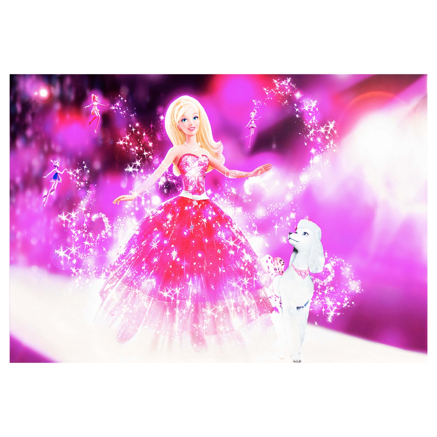 Детски килим Барби розов цвят 120Χ180см