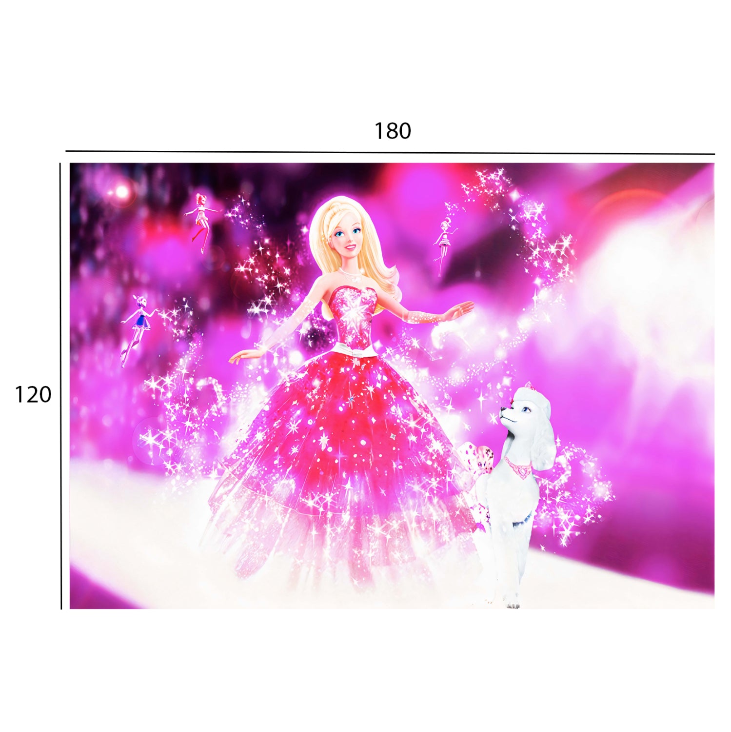 Детски килим Барби розов цвят 120Χ180см