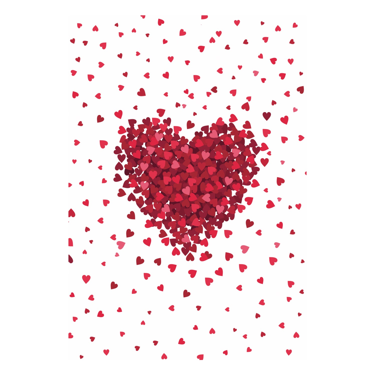 Детски килим Сърце бял-червен цвят 120Χ180 см