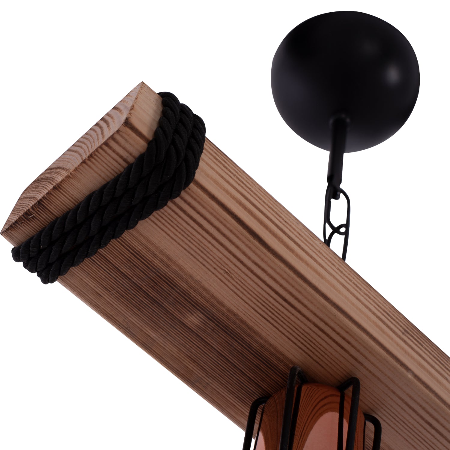 Таванна лампа 7680 черен-естествен цвят 30x16x50см