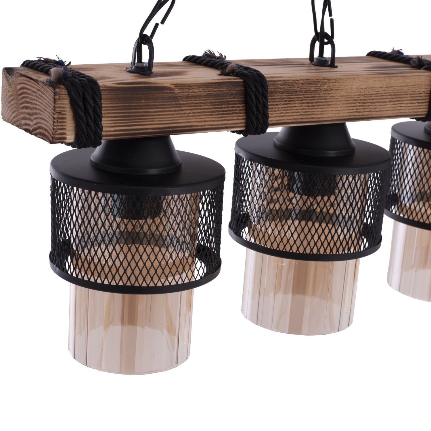 Таванна лампа черен-естествен цвят 50x12x60y см.