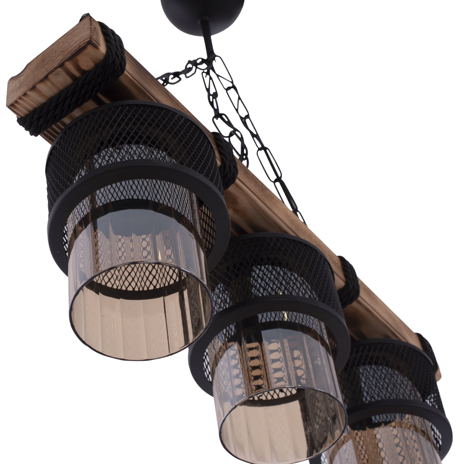 Таванна лампа черен-естествен цвят 50x12x60y см.