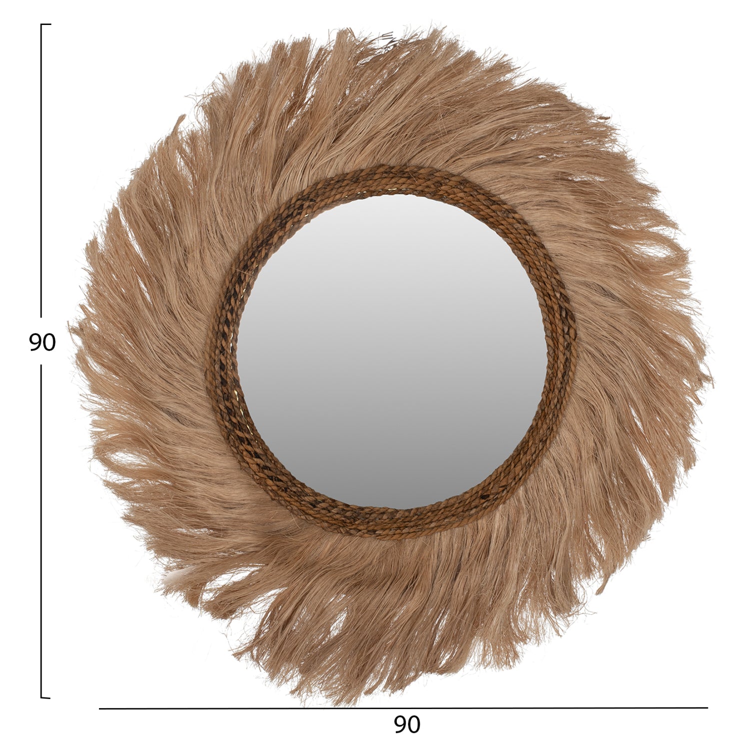 Огледало от влакна от манилски коноп ф90 -натурал