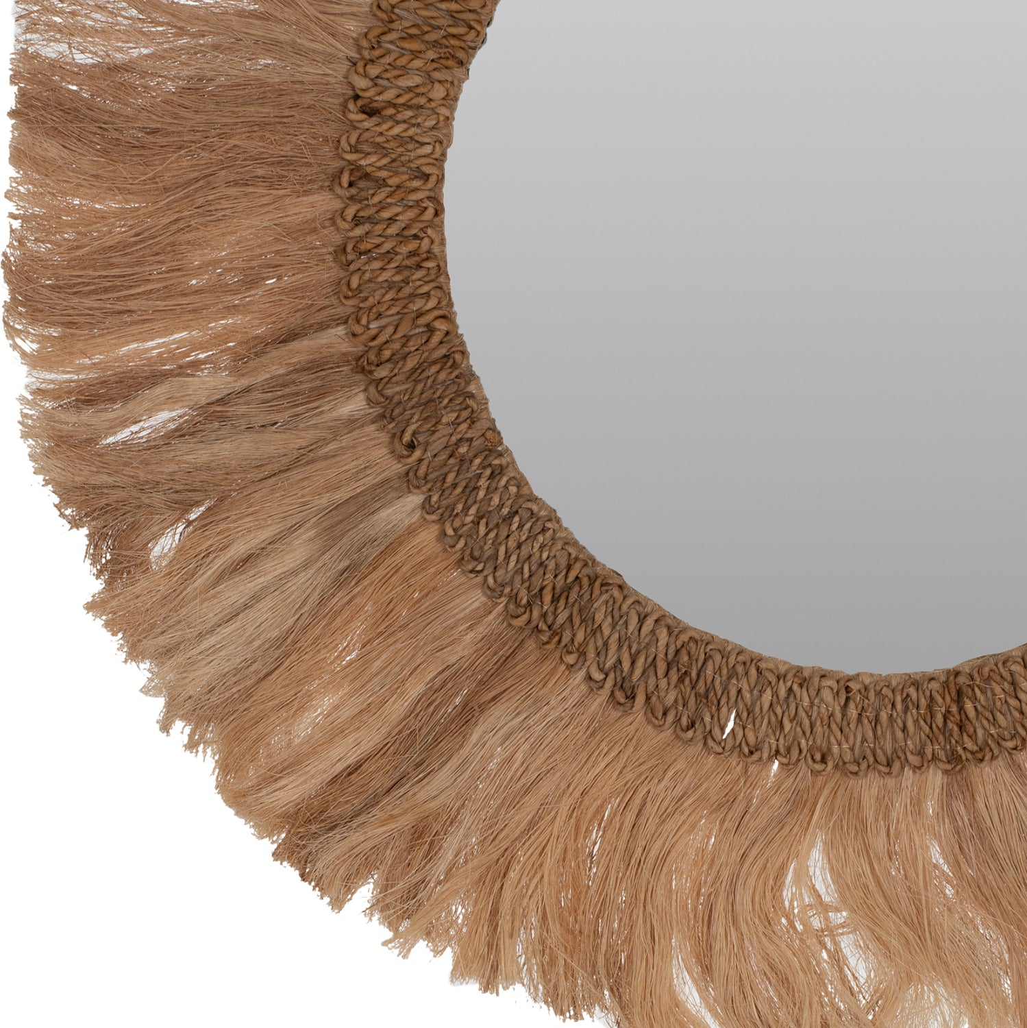 Огледало с рамка от влакна от абака ф90 -натурал