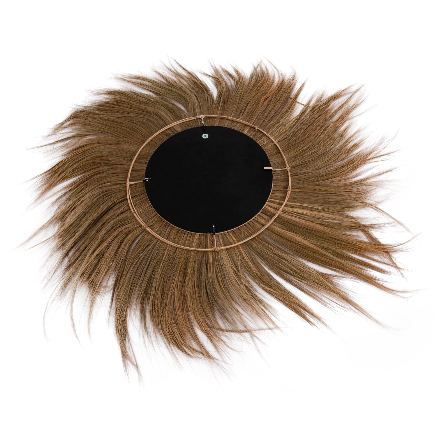 Огледало с рамка от бананова кора φ130 -натурал