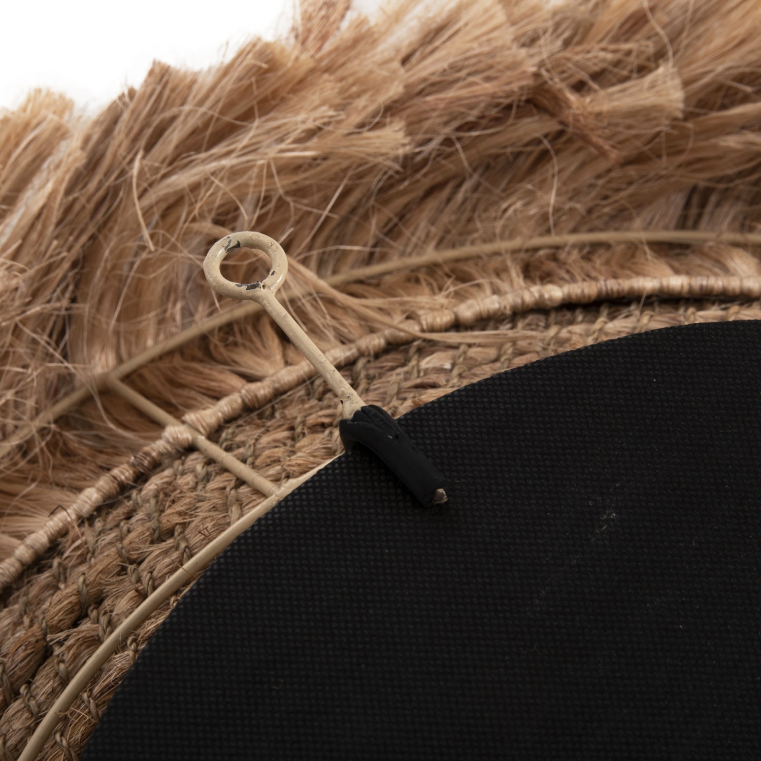 Огледало с рамка от влакна AMBAKAS  ф85 -натурал