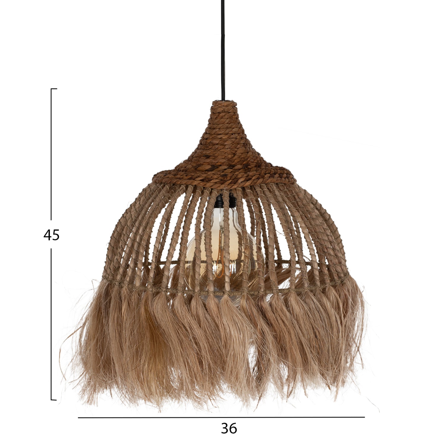 Таванна лампа 7751 естествен цвят 36x36x45см