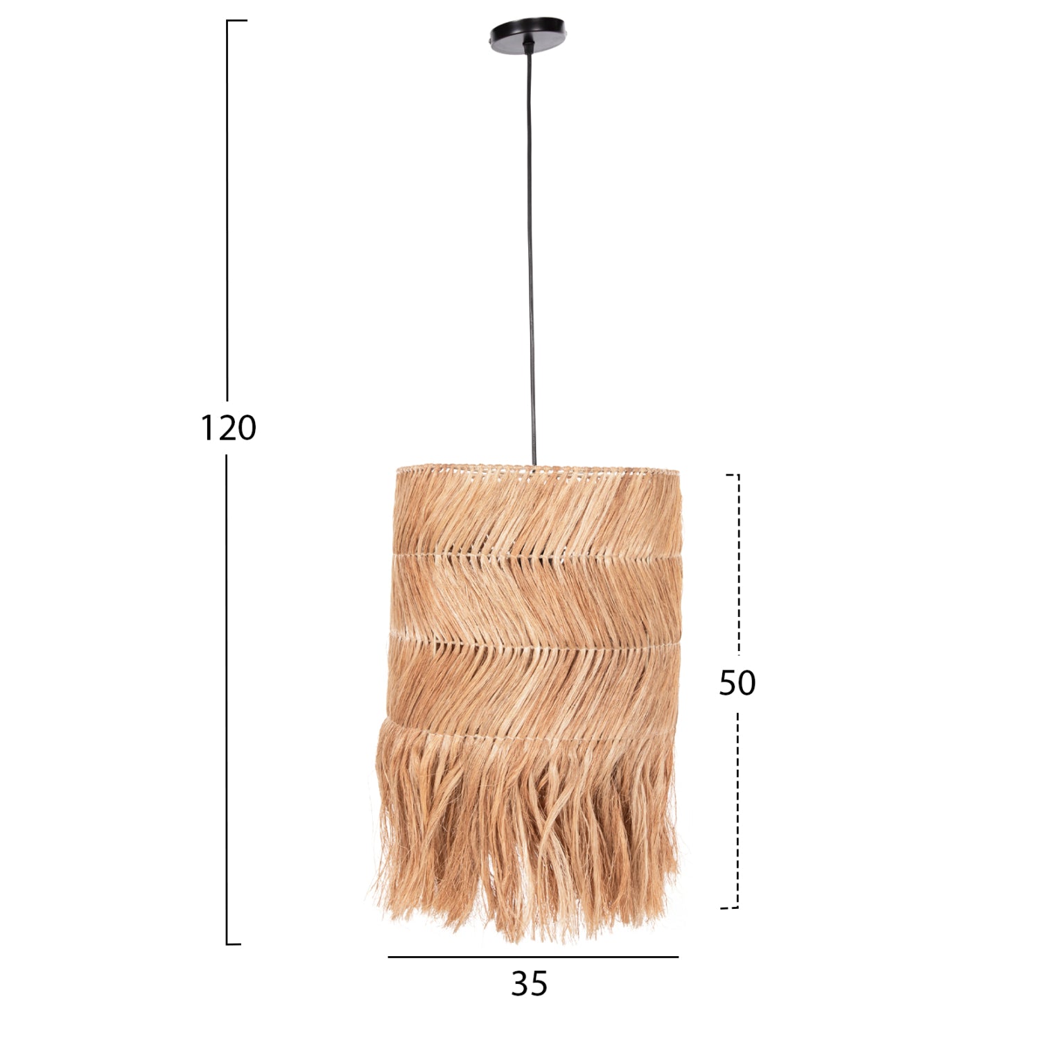 Таванна лампа 7756 естествен цвят  35x35x50см