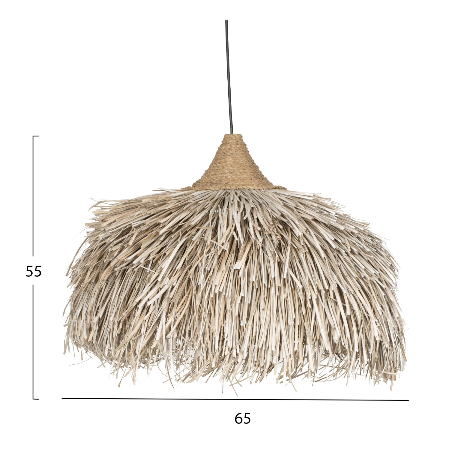 Таванна лампа PANDAN естествен цвят 65x65x55см