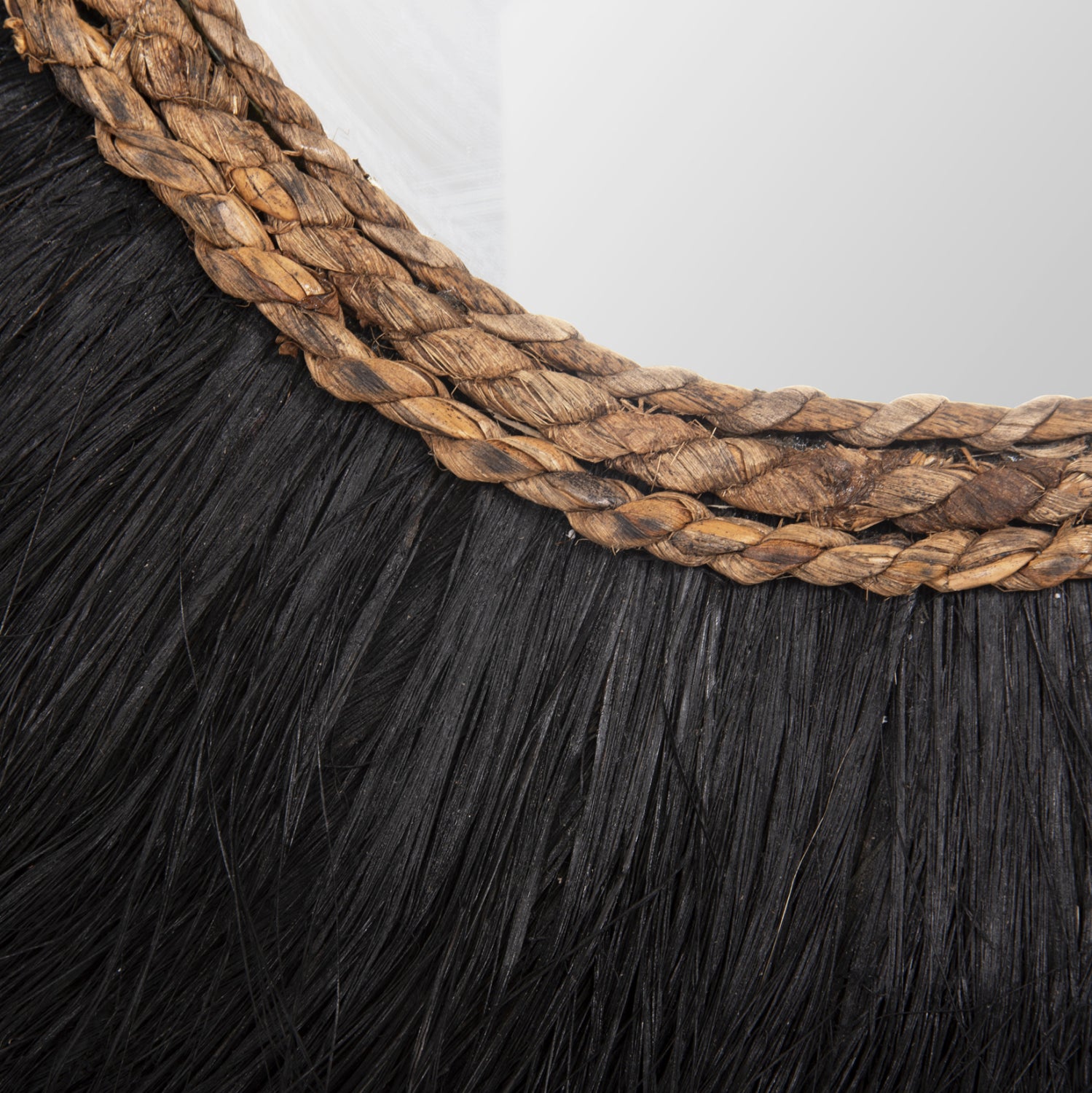 Огледало със сизал и абака натурал 85x3x50см