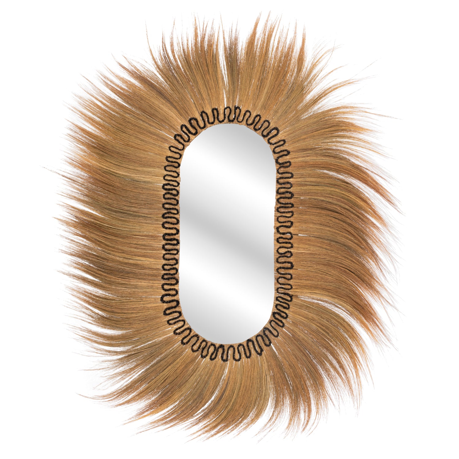 Огледало RAYUNG ф110 -натурал с влакна от бананова кора