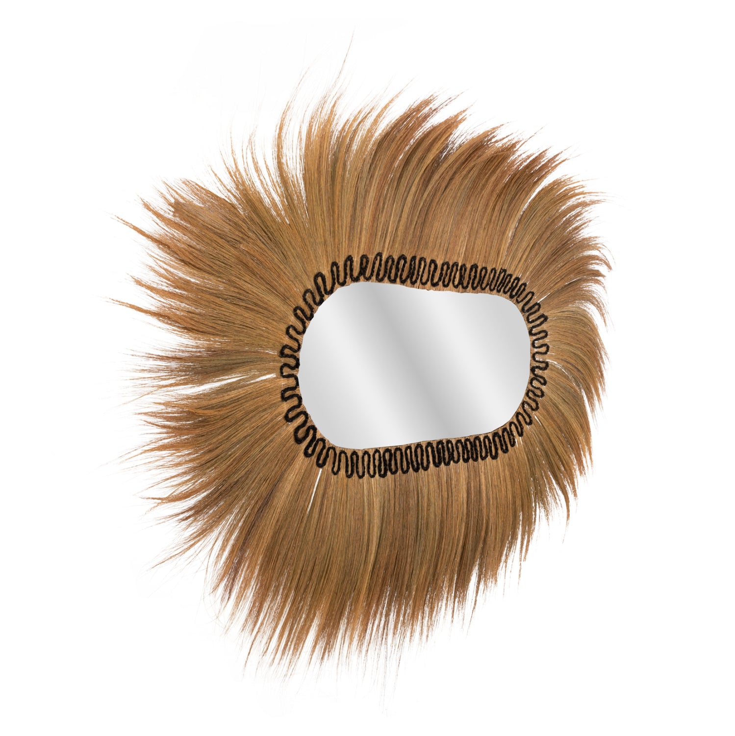 Огледало RAYUNG ф110 -натурал с влакна от бананова кора