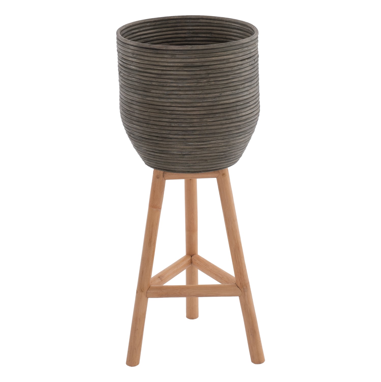 Саксия  BAMBOO  цвят натурал-зелен  31x30x80