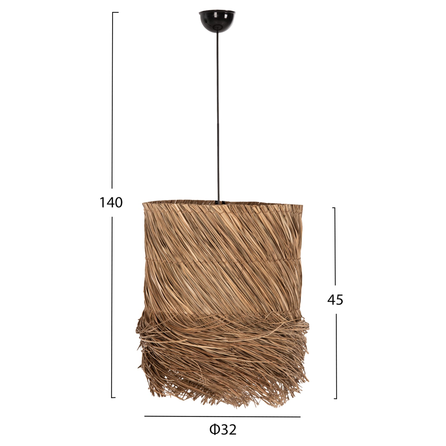 Таванна лампа 7821 естетсвен цвят Φ32x45-140см