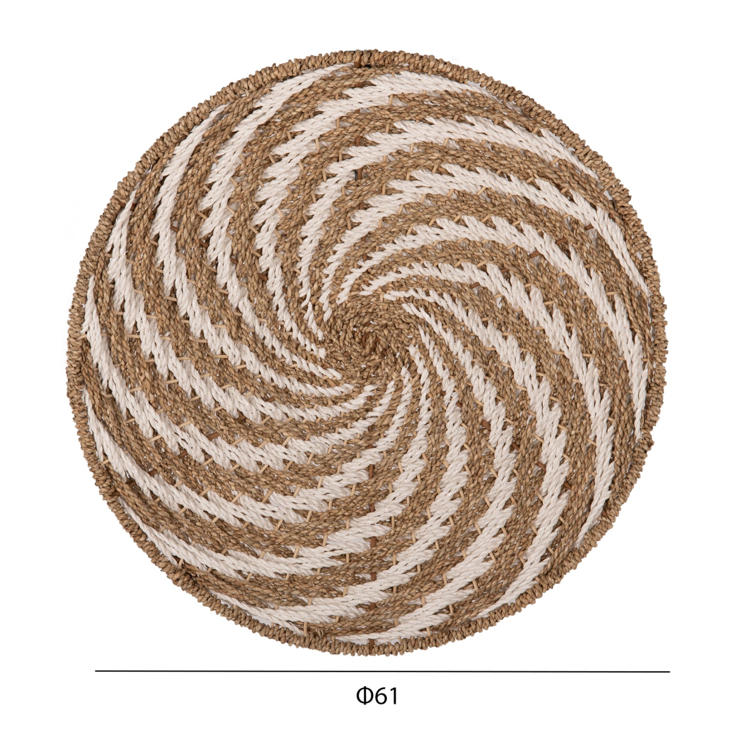 Декорация за стена кръгла спирала натурал Φ61x3