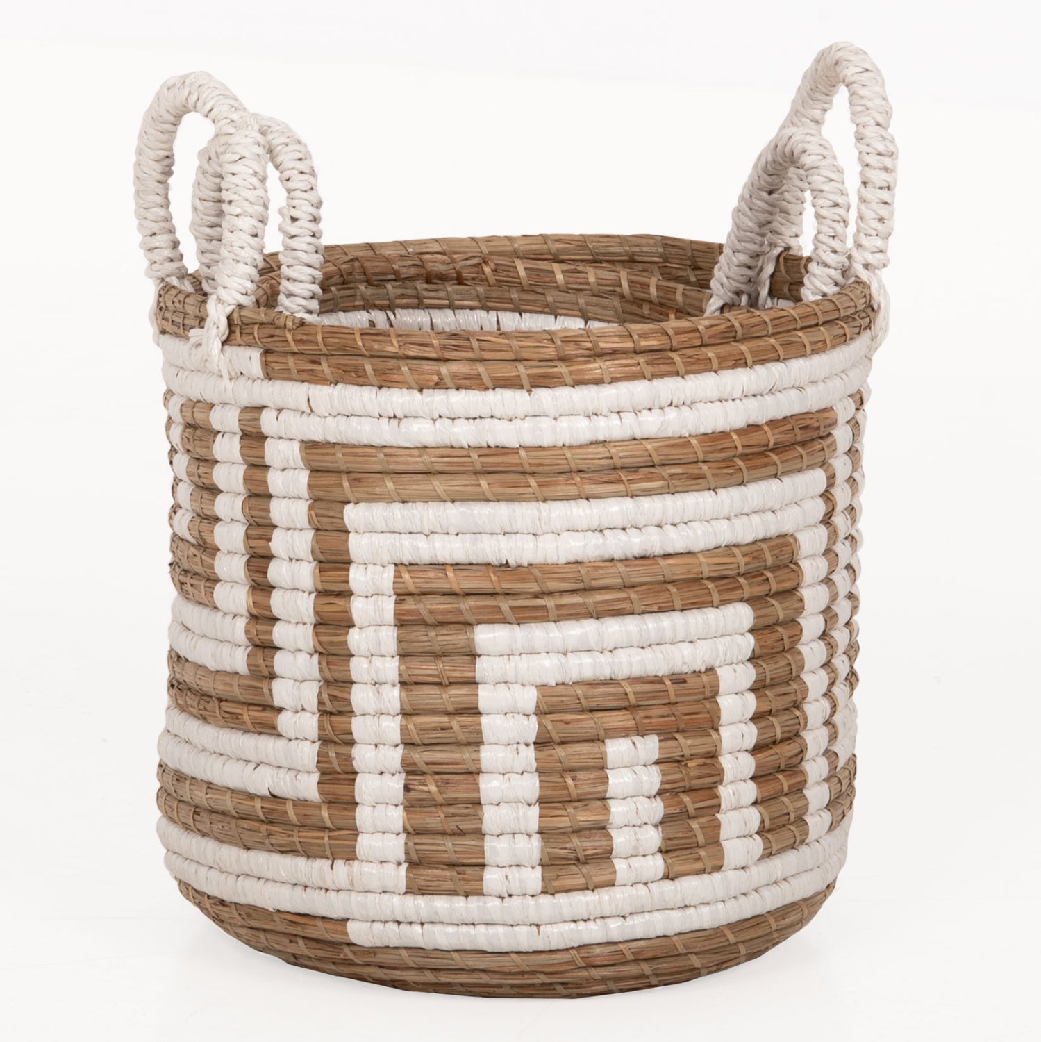 Декоративни кошници цвят натурал-бял Φ36x32-40
