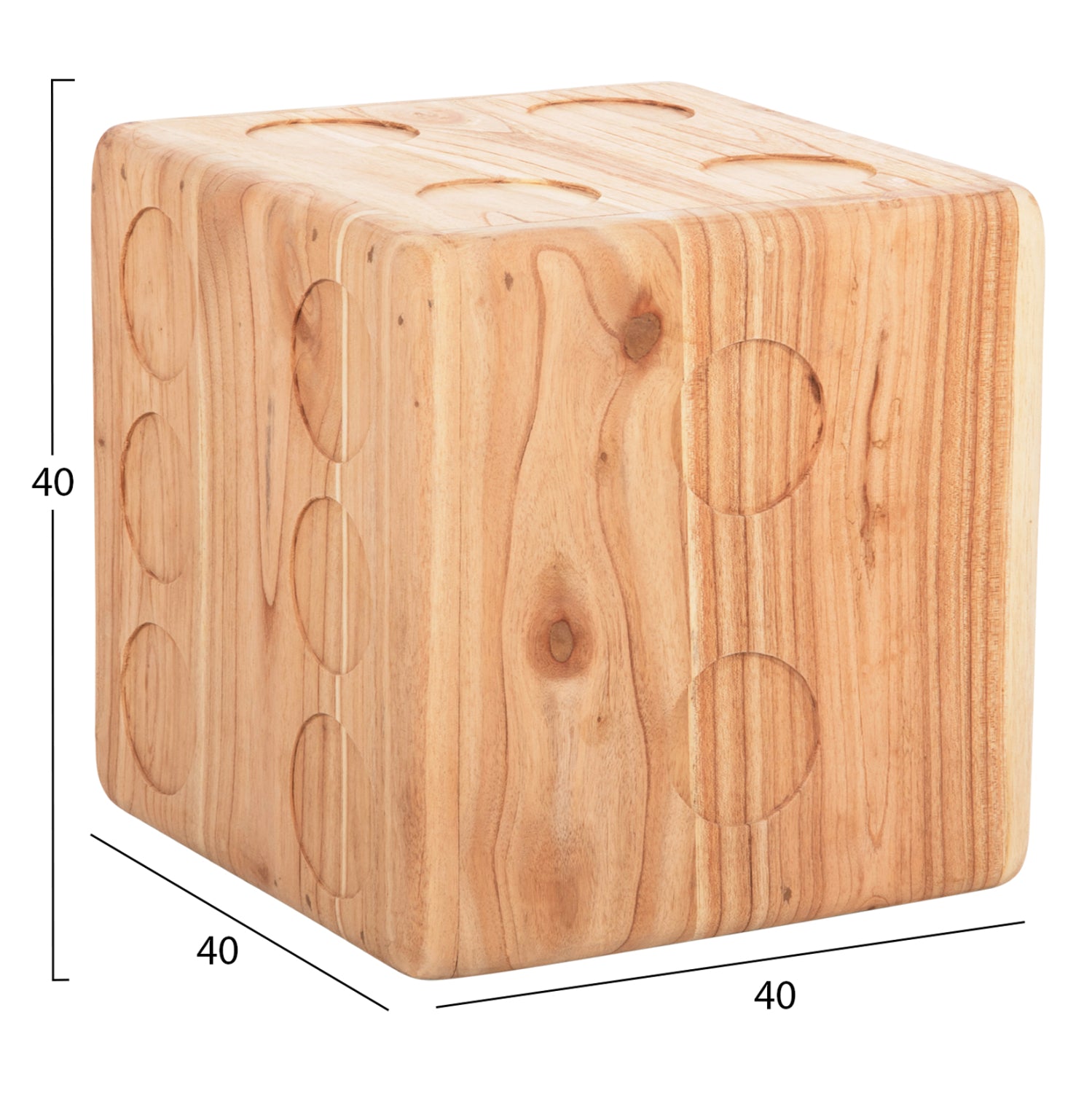 Табуретка ΖΑΡΙ   цвят натурал  40x40x40