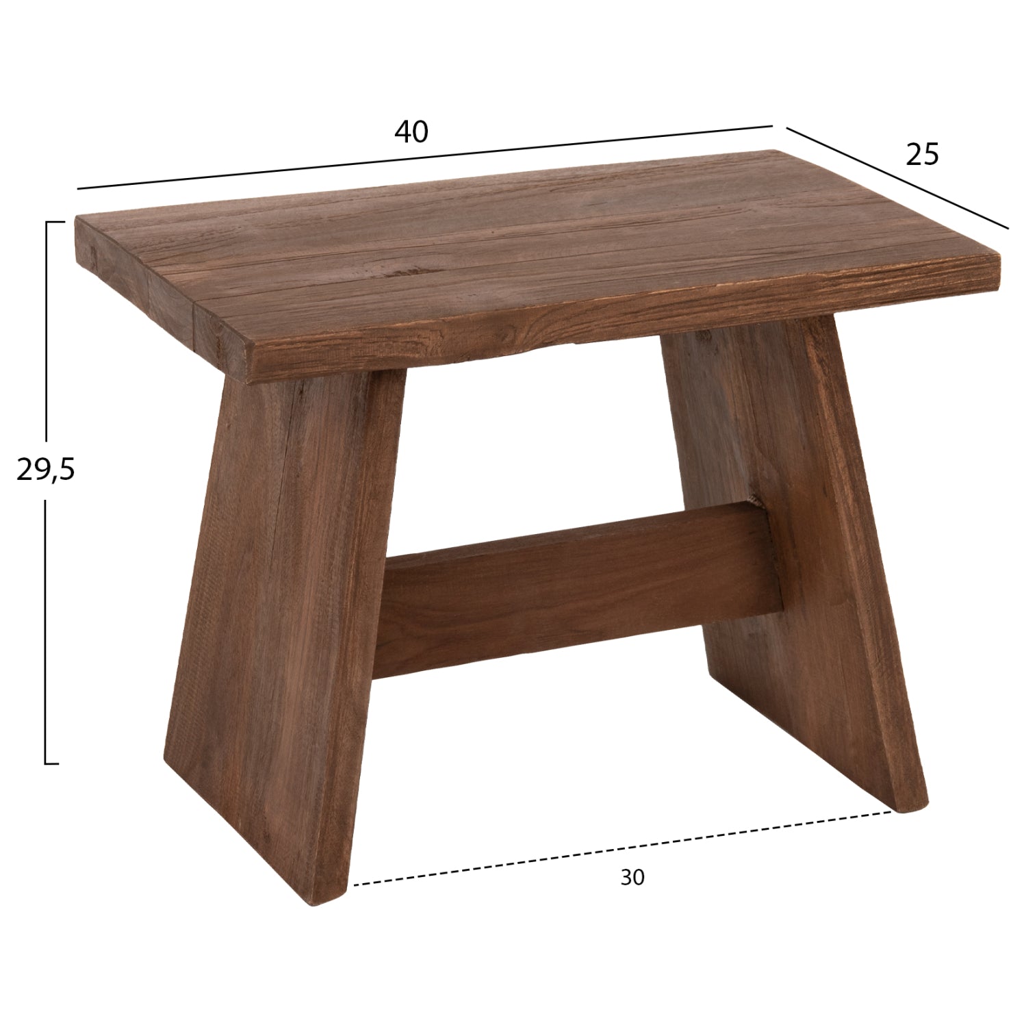Странична маса 7901 кафяв цвят 40x25x29.5см