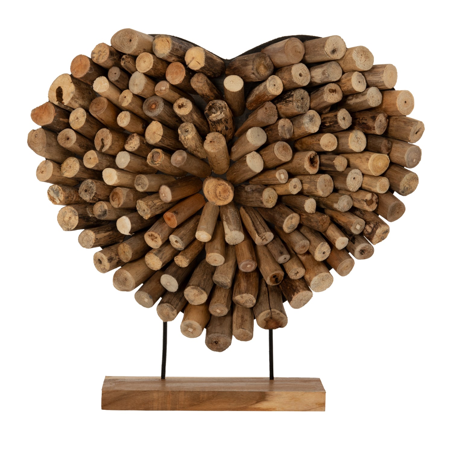 Декорация сърце SHINZO натурал тикови клонки 57x5x56