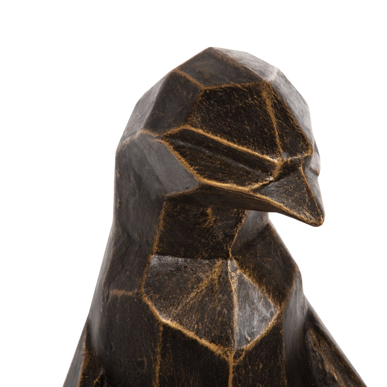 Подовата декорация пингвин цвят черен-златист 45x45x100