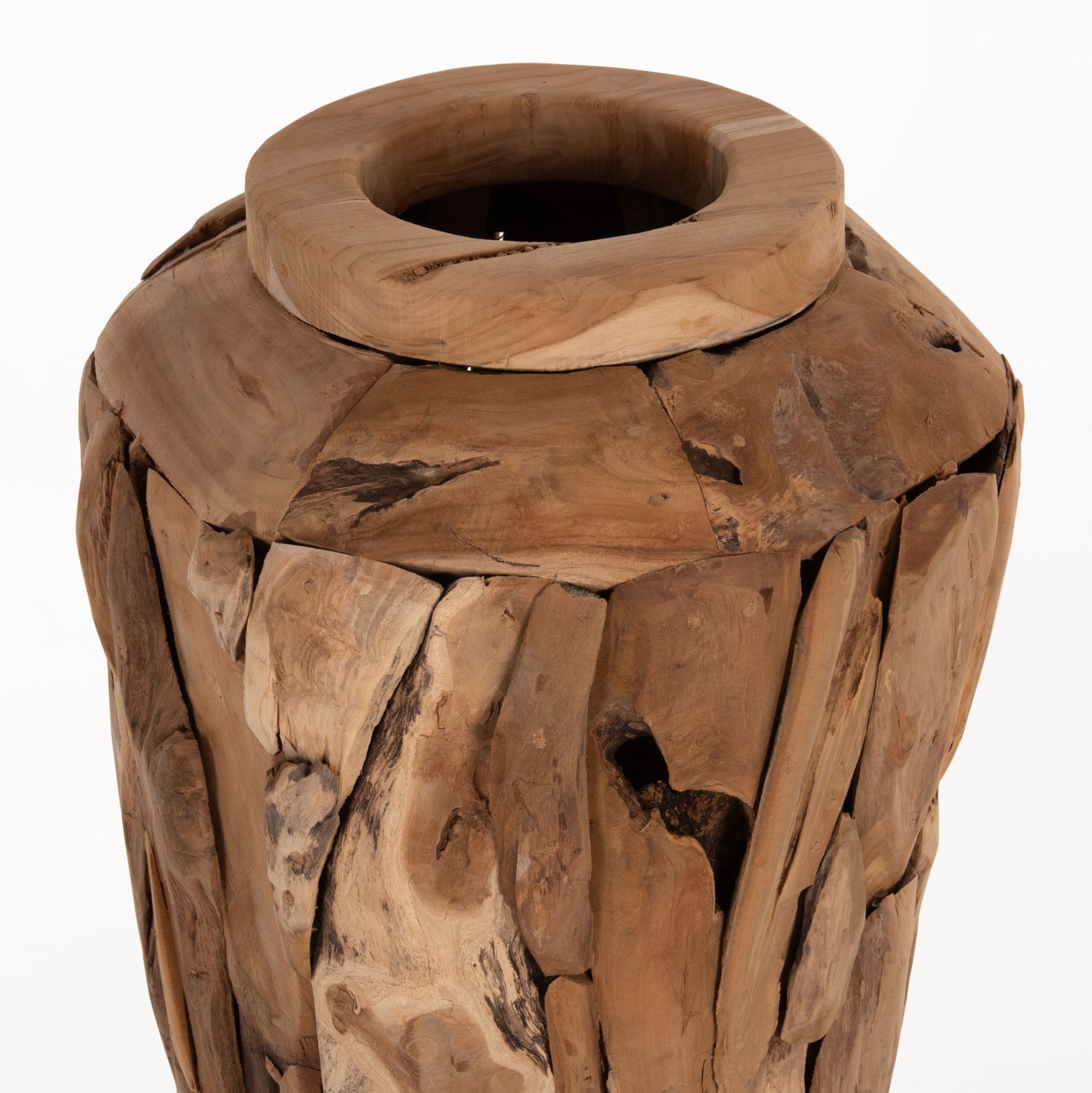 Тикова ваза ZENIA естествен цвят ф60х120 см