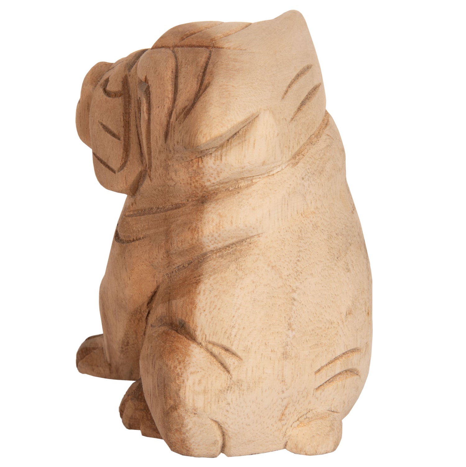 Декоративно куче булдог натурал дърво суар 9x8x12