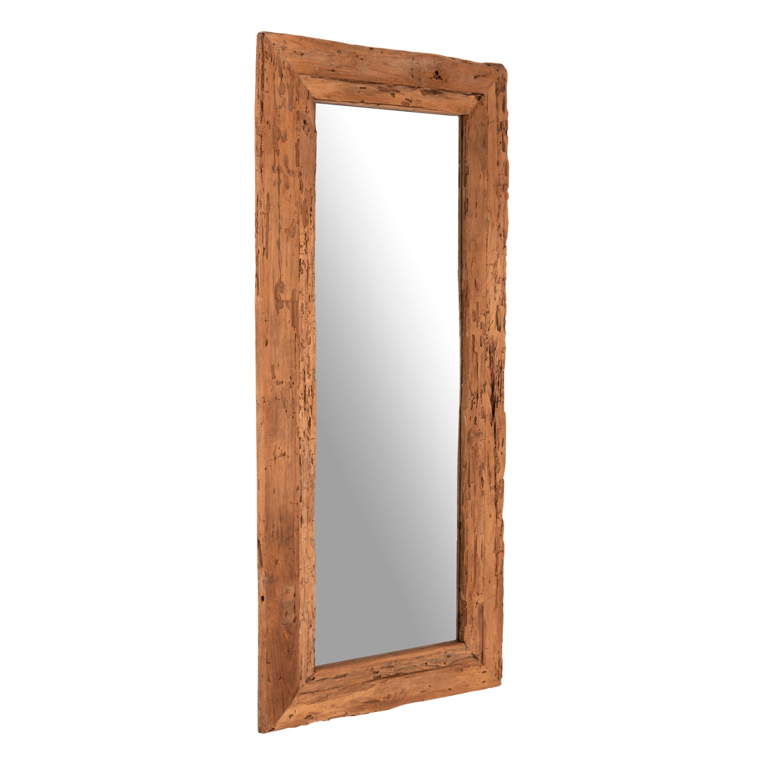 Стенно огледало yorkshire с рамка от рециклиран тик 80x4x180см.