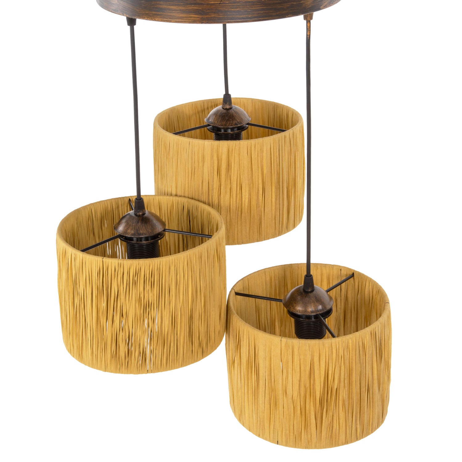 Таванна лампа 7948 бежов-бронз цвят  Ф30x70см