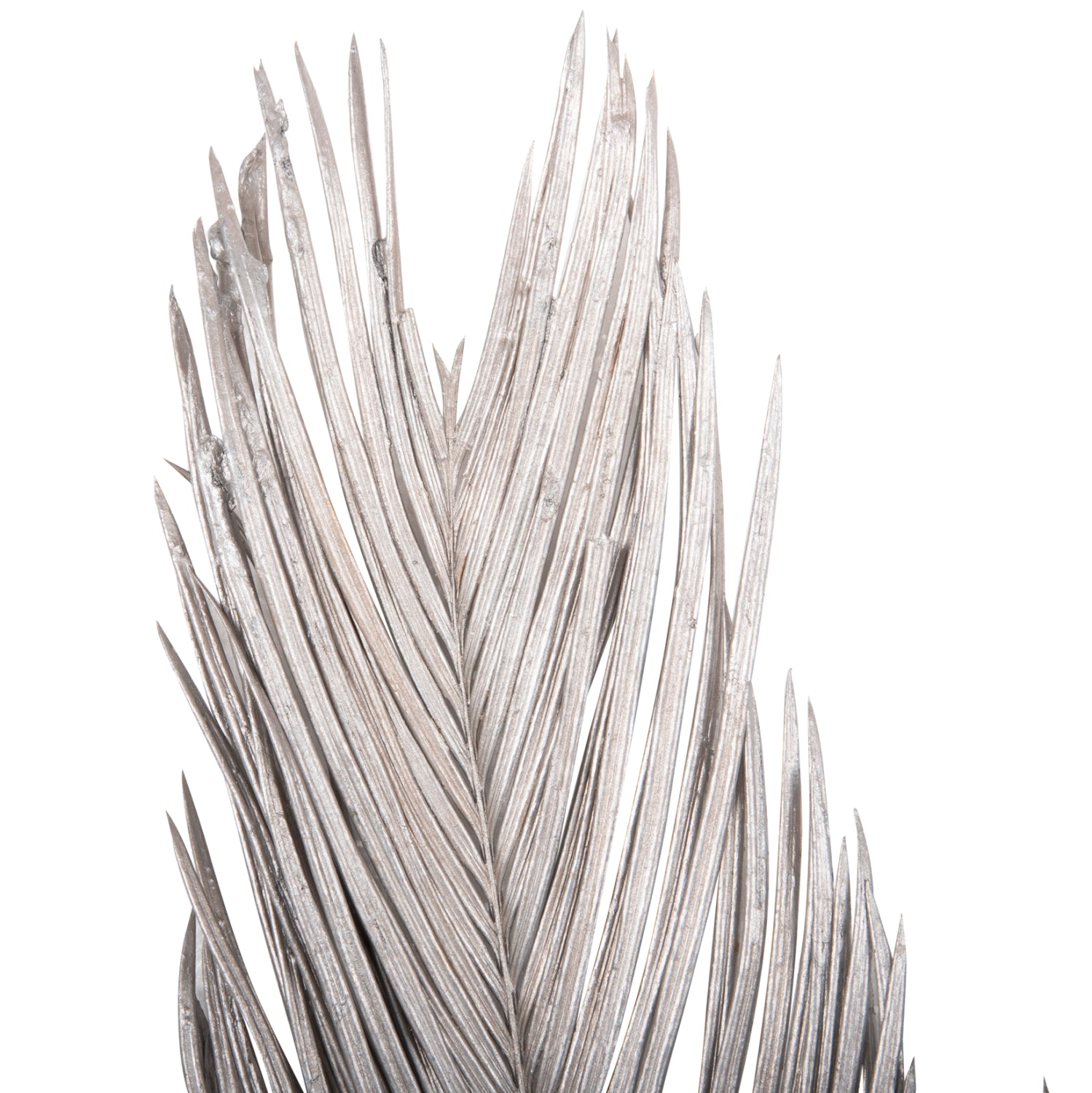 Декоративни палмови листа комплект 3 броя сребърни 110см