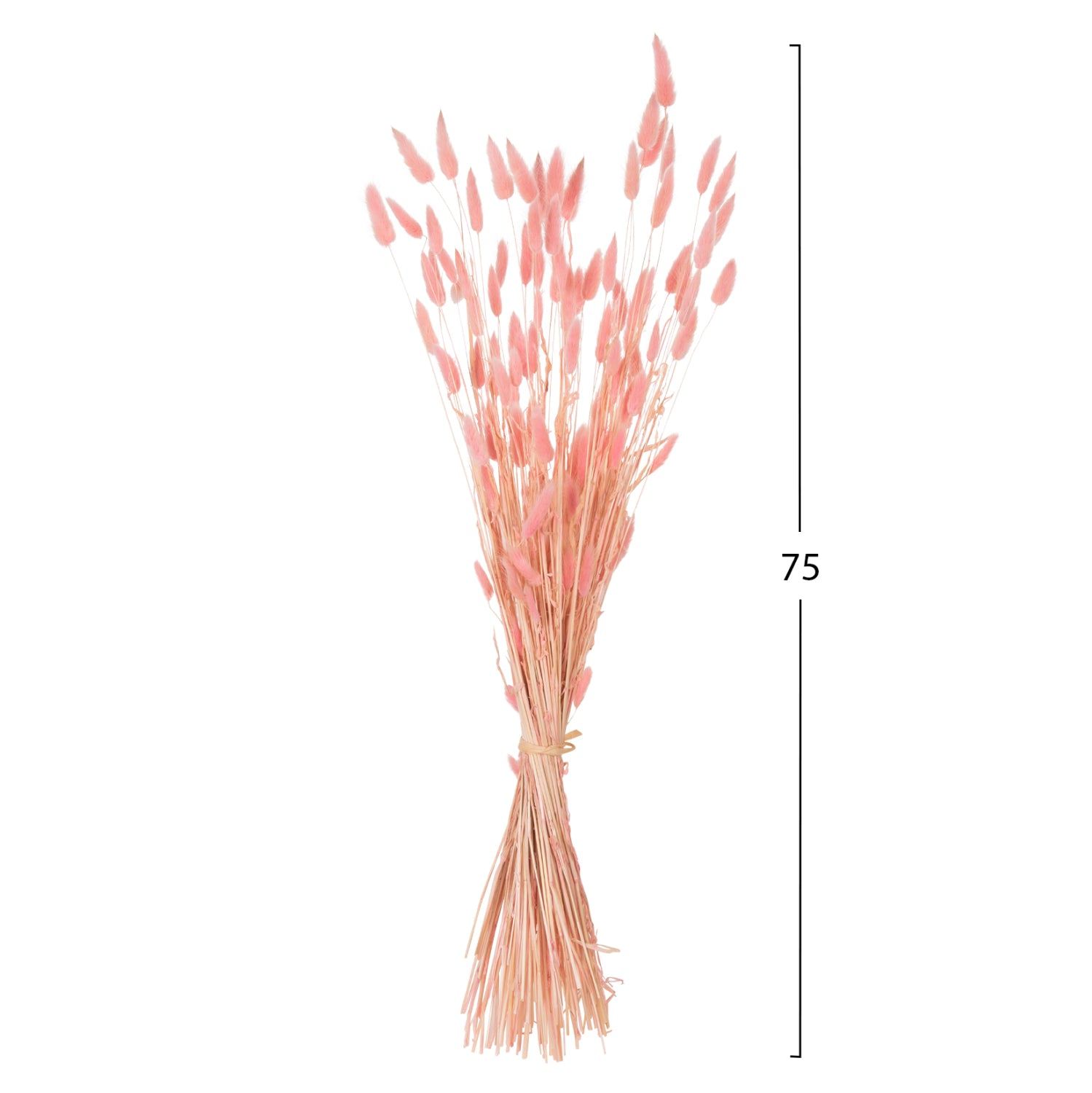 Декоративен букет заешка опашка розов цвят 75см