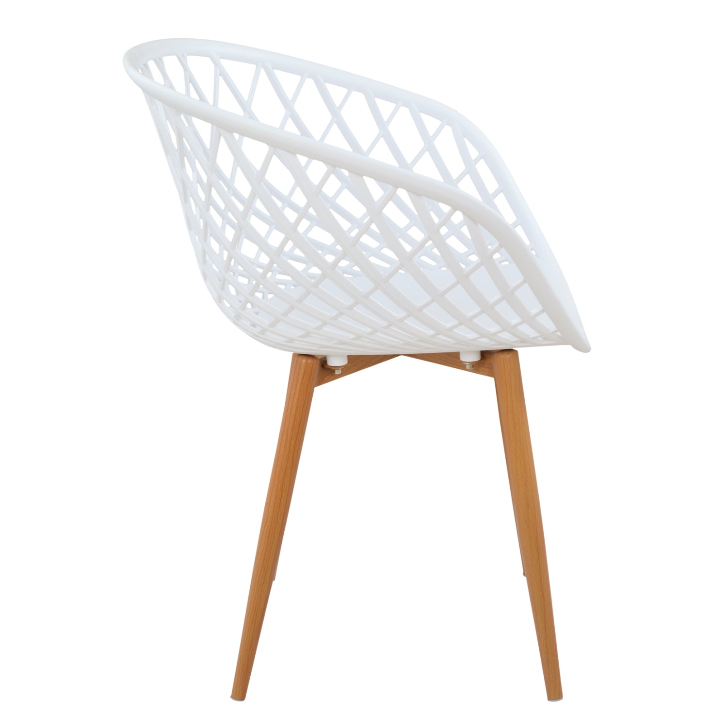 Кресло ARIADNE цвят бял-натурал  62x54x81