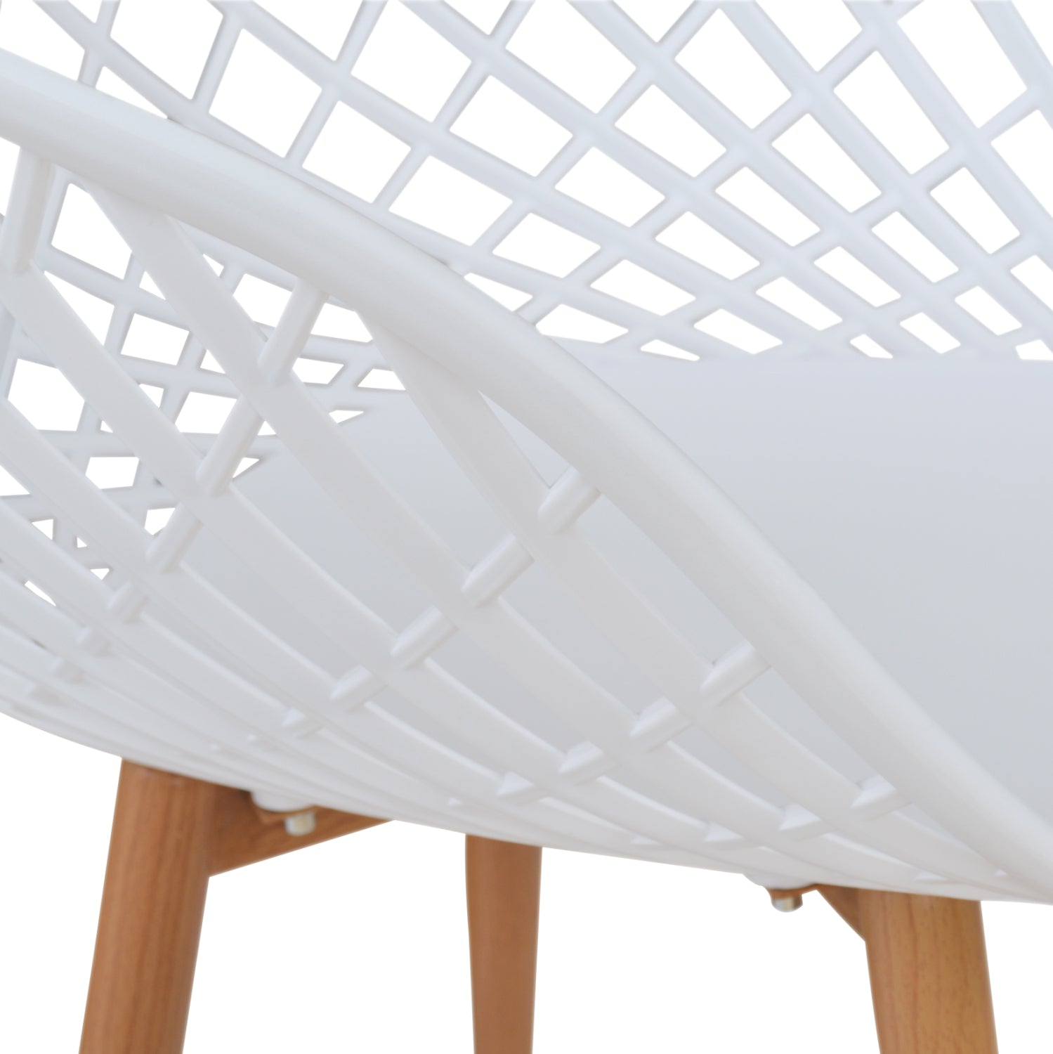 Кресло ARIADNE цвят бял-натурал  62x54x81