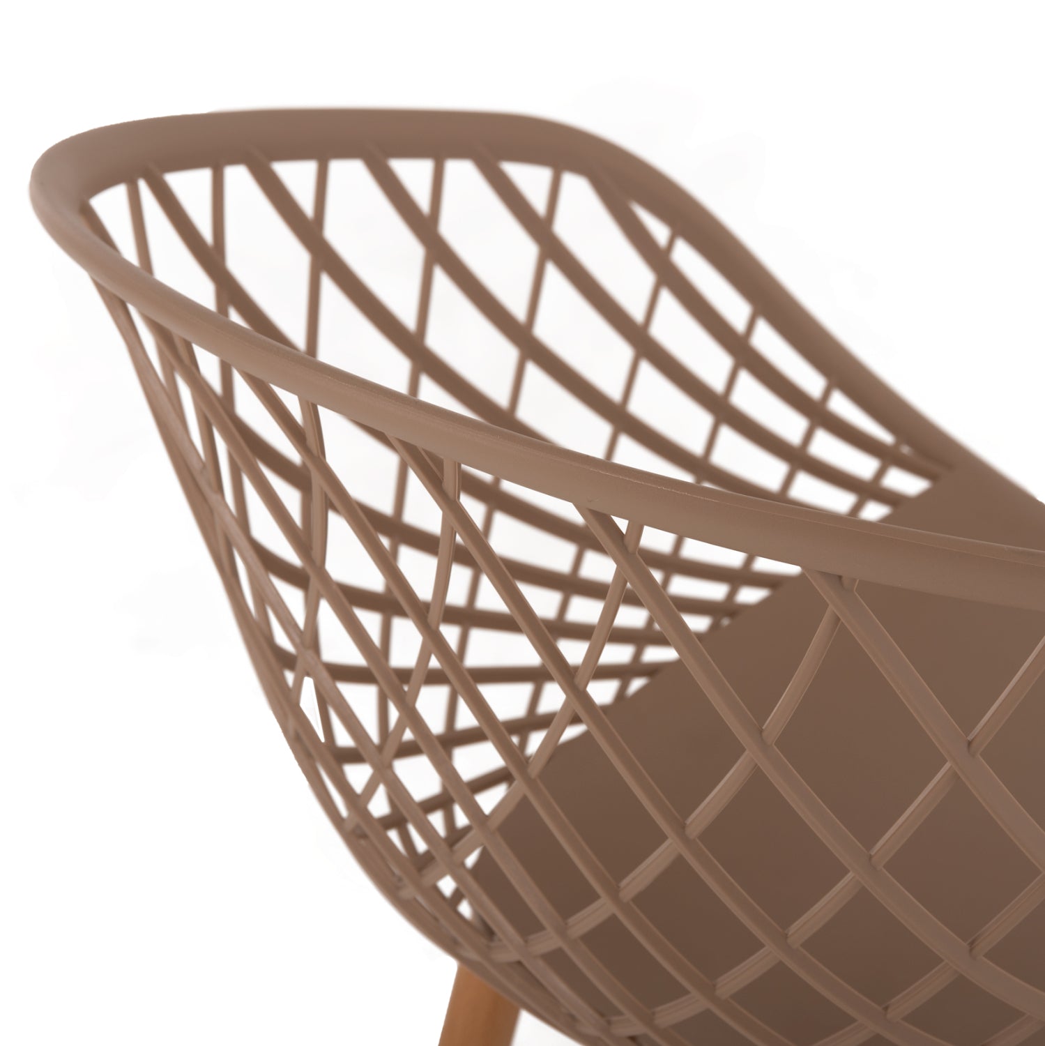 Кресло Ариадне цвят капучино-натурал 63x56x80