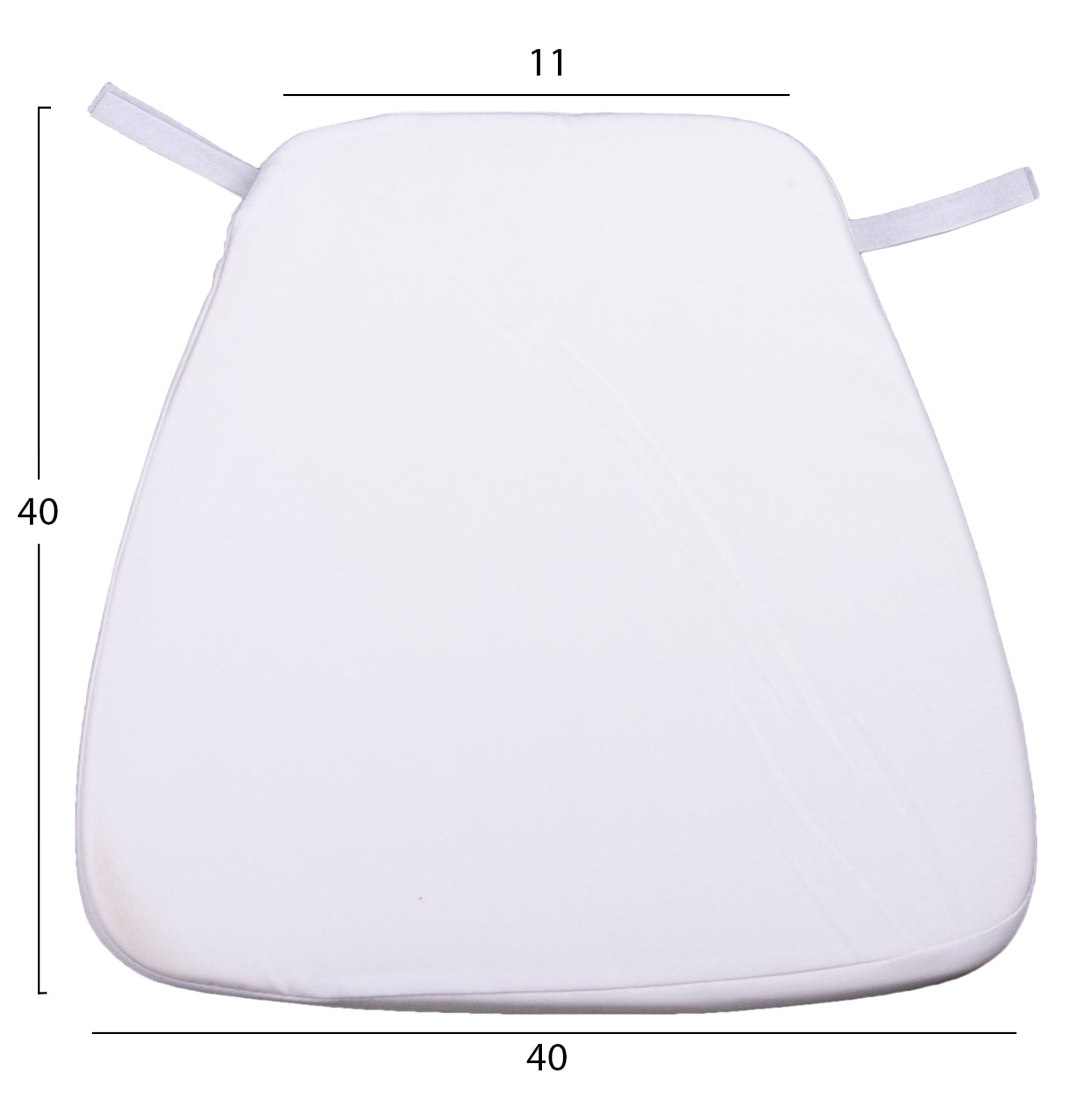 Възглавница Тифани  38.5x37X2.5см.бяла