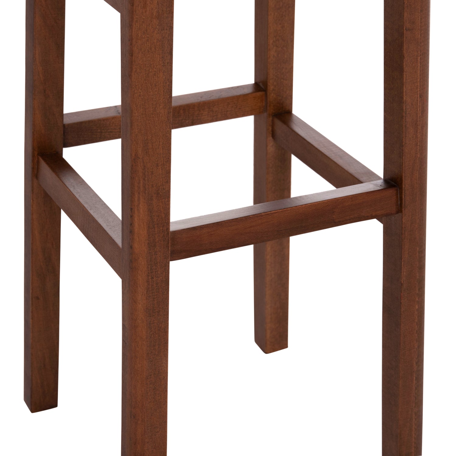 Бар стол кафяв с пу, черен, квадратен, 30x34x82см