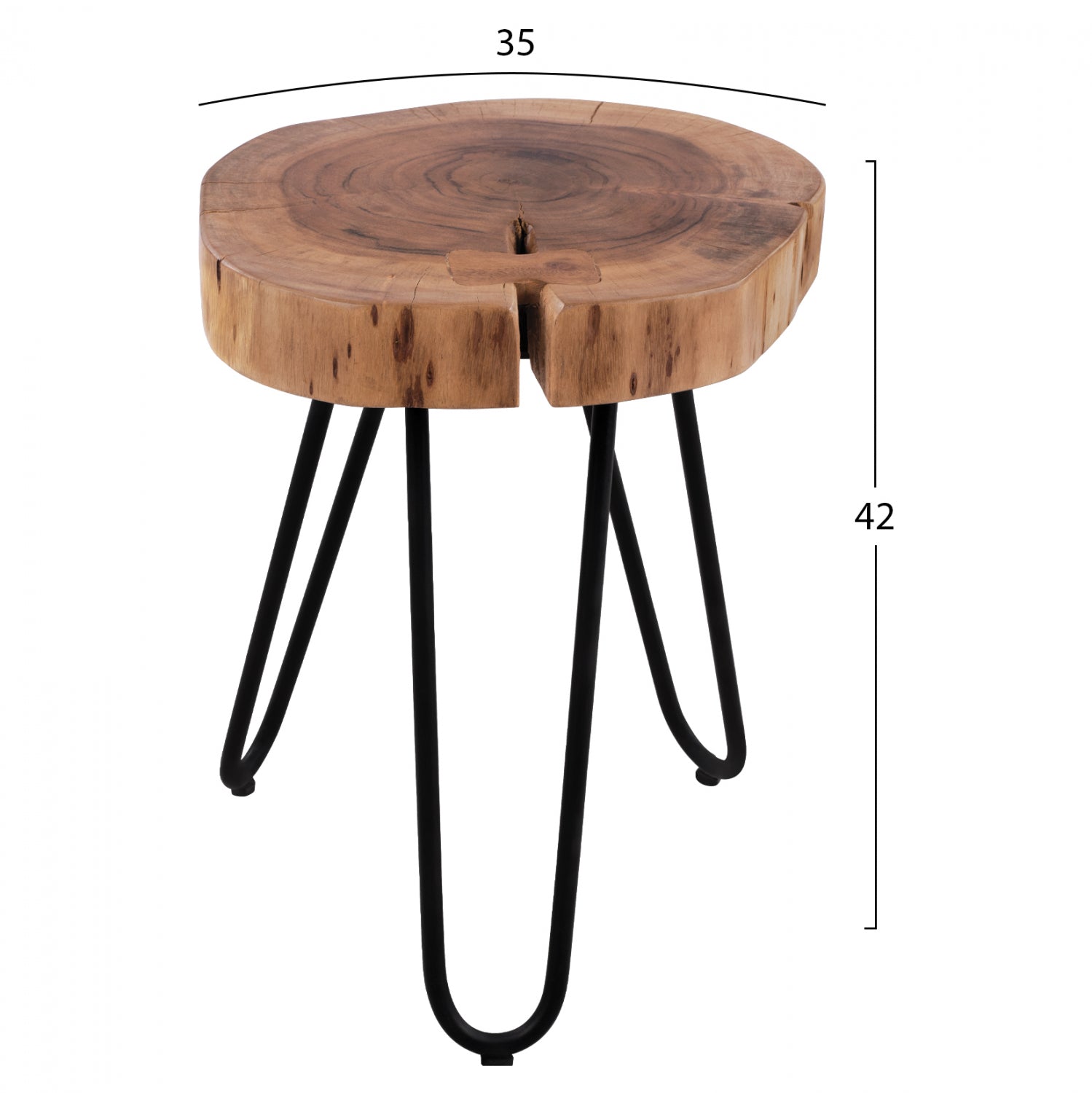 Масичка  OSLO акациево дърво 35x35x42